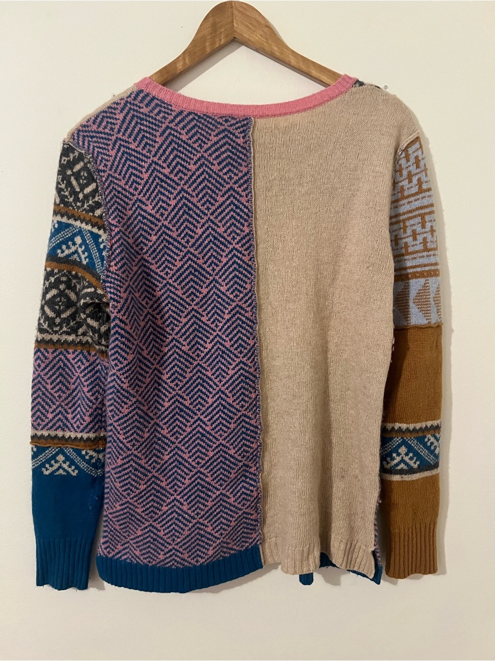 Sundance Mixed-Pattern Patchwork Sweater - Picture 4 of 4